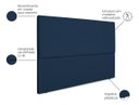 Ver imagem 3 de Cabeceira Cama Box Orgânica King 195cm Luna Suede C/frame Azul