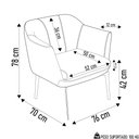 Ver imagem 4 de Poltrona Decorativa para Sala de Estar Cris L07 Couro Fendi - Mpozenato