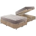 Ver imagem 1 de Cama Box Baú Queen: Colchão Ortopédico Paropas D33 / Ep Confort Ultra Firme + Base Clean(158x198)