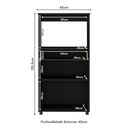 Ver imagem 6 de Balcão Multimóveis Multiuso Forno e Microondas Branco Ref. 4060g 2 Portas e 1 Gaveta