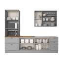 Ver imagem 3 de Cozinha Completa 4 Peças Com Aéreo 3 Portas Com Vidro Amy Casa 812