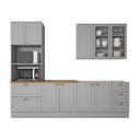 Ver imagem 4 de Cozinha Completa 4 Peças Com Aéreo 3 Portas Com Vidro Amy Casa 812