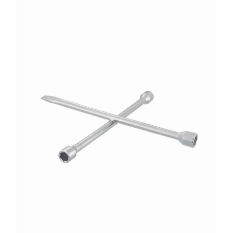 Chave de Roda Cruz com Espátula 17x19x21mm Cromada Aço Forjado Manutenção Automotiva Kala