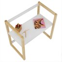 Ver imagem 7 de Mesa Infantil Desenho Regulável Madeira Montessoriana Suza Natural Branco Idimex
