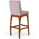 Ver mais imagens de Kit 04 Banquetas Altas Para Cozinha Sala de Jantar Fixa Mila B04 Suede Rosê - Lyam Decor