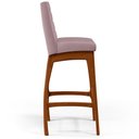 Ver imagem 6 de Kit 04 Banquetas Altas Para Cozinha Sala de Jantar Fixa Mila B04 Suede Rosê - Lyam Decor