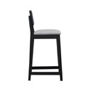 Ver imagem 5 de Banqueta Gabi Madeira Maciça Encosto Anatômico c/ Telinha e Assento Estofado c/ 68cm Altura - Preto 