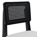 Ver imagem 6 de Banqueta Gabi Madeira Maciça Encosto Anatômico c/ Telinha e Assento Estofado c/ 68cm Altura - Preto 