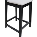 Ver imagem 7 de Banqueta Gabi Madeira Maciça Encosto Anatômico c/ Telinha e Assento Estofado c/ 68cm Altura - Preto 