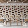 Papel de Parede Casual Bolos Doces Tortas Marrons Gh Papel de Parede 2,5m - 1