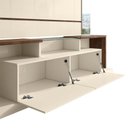 Ver imagem 3 de Bancada Rack para Sala Vicent Tv até 52 Polegadas Off White/ Madero - Bela Móveis