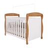 Berço Americano Marquesa 100% Mdf 3 em 1 Mini Cama Peroba - Branco/amendoa - 1