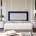 Ver imagem 3 de Cabeceira Queen 1,60m Havana Suede Branco Azul