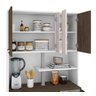 Armário de Cozinha Atenas Plus 06 Portas Branco com Carvalho e Elmo - Madine - 4