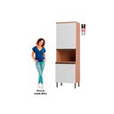 Ver imagem 4 de Módulo Cozinha Nicioli Loá Paneleiro Thela Macadâmia C/ 4 Portas 70cm Freijo/branco-telasul