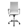 Cadeira de Escritório Ergonômica Simples Stripes Presidente Esteirinha Home Office Branca - 7
