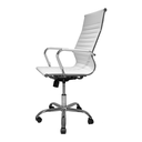 Ver mais imagens de Cadeira de Escritório Ergonômica Simples Stripes Presidente Esteirinha Home Office Branca