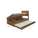 Ver imagem 2 de Cama Bau Solteiro Larissa Malbec Com cama auxiliar Dani Framar