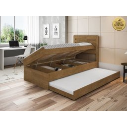 Cama Bau Solteiro Larissa Malbec Com cama auxiliar Dani Framar - 5