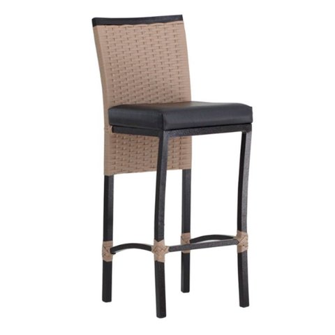 Banqueta Cannes em Alumínio Corda Náutica para Edícula, Balcão, Mesa de Jantar Trama Original