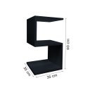 Ver imagem 2 de Mesa S Lateral de Apoio ou Mesa de Cabeceira Preto Laca