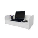 Ver imagem 2 de Escrivaninha Bancada Suspensa com Gaveta Mesa Notebook Branco
