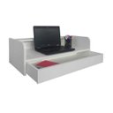 Ver imagem 3 de Escrivaninha Bancada Suspensa com Gaveta Mesa Notebook Branco