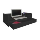 Ver imagem 4 de Escrivaninha Bancada Suspensa com Gaveta Mesa Notebook Preto