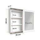 Ver imagem 5 de Armário Aéreo para Banheiro com Espelho Espelheira Branco Laca