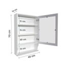 Ver imagem 5 de Armário Aéreo para Banheiro com Espelho Retrô Espelheira Branco Laca