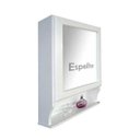 Ver imagem 3 de Armário Aéreo para Banheiro com Espelho Retrô Espelheira Branco Laca