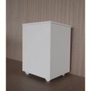 Ver imagem 6 de Porta Ração Caixa Dispenser com rodízios Pet para Armazenar até 25 Kg Branco