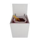 Ver imagem 5 de Porta Ração Caixa Dispenser com rodízios Pet para Armazenar até 25 Kg Branco