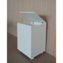 Ver imagem 7 de Porta Ração Caixa Dispenser com rodízios Pet para Armazenar até 25 Kg Branco