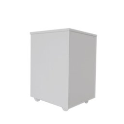 Porta Ração Caixa Dispenser com rodízios Pet para Armazenar até 25 Kg Branco - 4