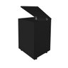 Porta Ração Caixa Dispenser com rodízios Pet para Armazenar até 25 Kg Preto - 8