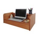 Ver imagem 3 de Escrivaninha Bancada Suspensa com Gaveta Mesa Notebook Madeira Natural
