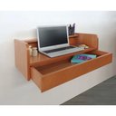 Ver imagem 5 de Escrivaninha Bancada Suspensa com Gaveta Mesa Notebook Madeira Natural
