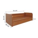 Ver imagem 4 de Escrivaninha Bancada Suspensa com Gaveta Mesa Notebook Madeira Natural