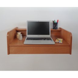 Escrivaninha Bancada Suspensa com Gaveta Mesa Notebook Madeira Natural - 6