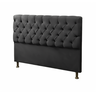 Cabeceira Casal Suede Preto 140x110 - 1