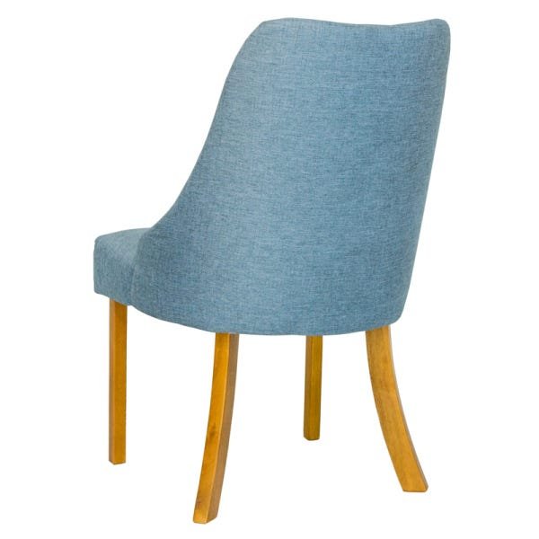 Kit 4 Cadeiras de Madeira Ferrugine No Tecido Linho Azul - 3