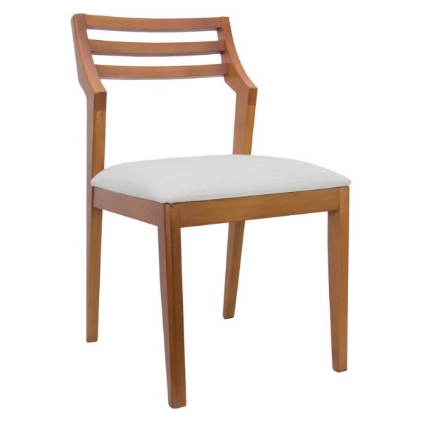 02 Cadeiras de Jantar madeira maciça assento estofado Ferrugine Design  - 2