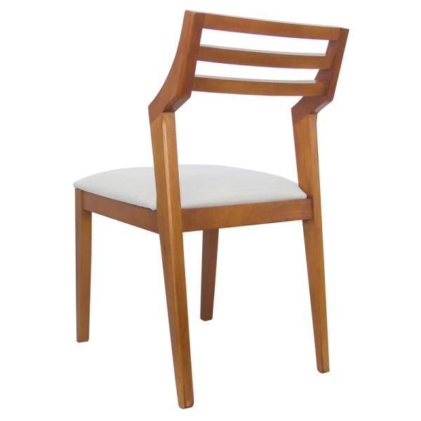 Kit 6 Cadeiras em Madeira Maciça Assento Estofado Ferrugine Design 100% Madeira na Cor Canela - 7