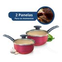 Ver imagem 6 de Jogo 8 Panelas Caçarola Panelas Completo e Utensilios - Cereja/bege