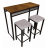 Mesa Bancada com 2 Banquetas Estilo Industrial para Cozinha - 2