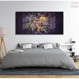 Quadro Decorativo Nba Basquete 130x60 Moldura Preta 2x2 - 5