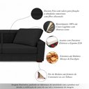 Ver imagem 3 de Sofá Decorativo Sala de Estar Champions 3 Lugares 200cm Couro Preto - Mozzelar