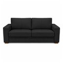 Ver imagem 1 de Sofá Decorativo Sala de Estar Champions 3 Lugares 200cm Couro Preto - Mozzelar