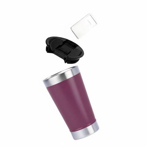Copo Térmico Tr-051 502ml Inox com Tampa e Abridor de Garrafas:Violeta